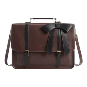 Ecosusi Brown Bow Crossbody Briefcase